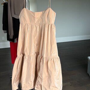 Babaton rose coloured babydoll dress